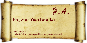 Hajzer Adalberta névjegykártya